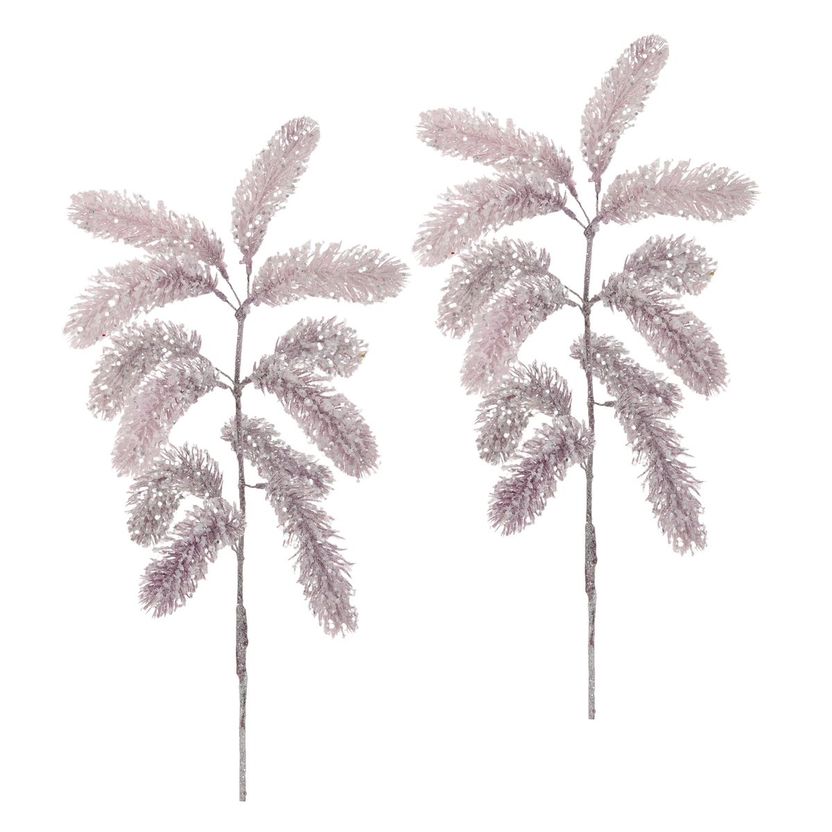 Winward Silks Snow Glam Glitter Pine Stem