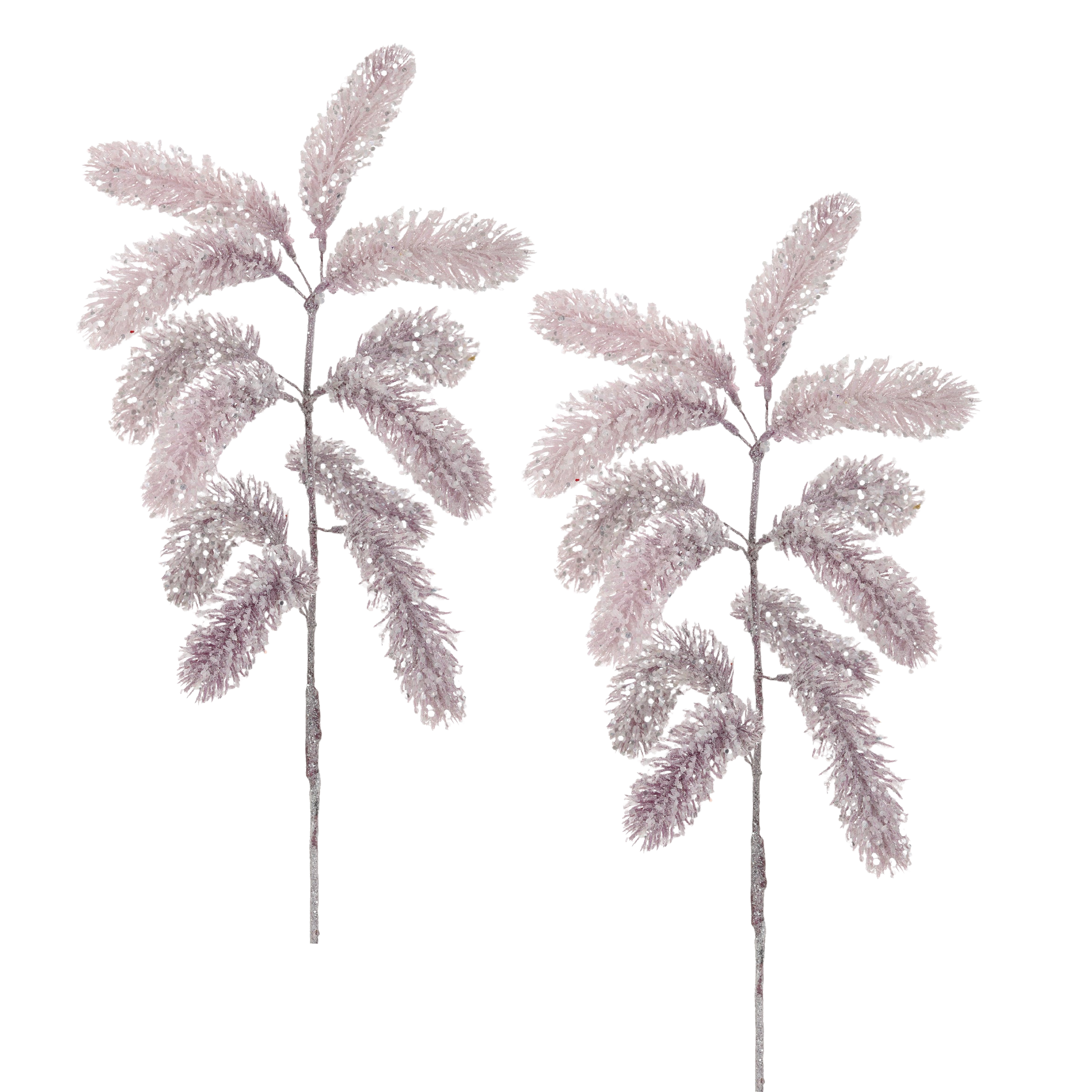 Winward Silks Snow Glam Glitter Pine Stem
