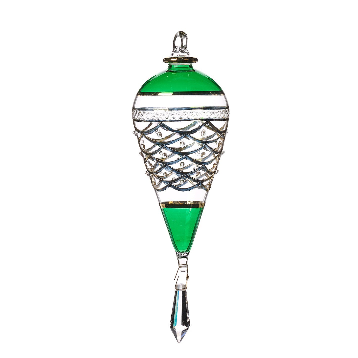 emerald-pendeloque-finial-hand-blown-glass-ornament-19cm