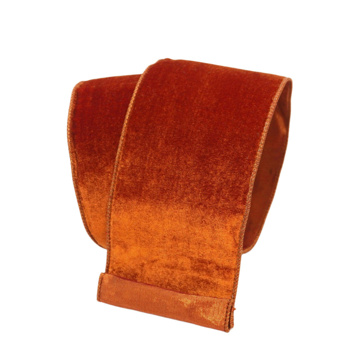 Farrislk cinnamon velvet luster wired ribbon roll