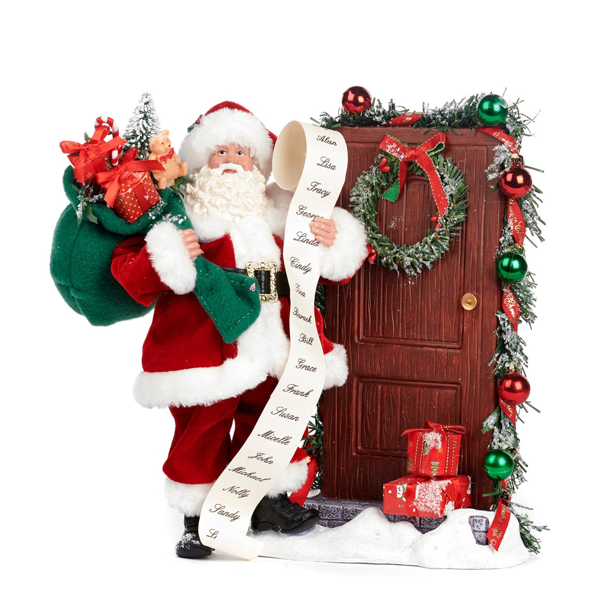 Luxury Father Christmas holiday figurine by the door