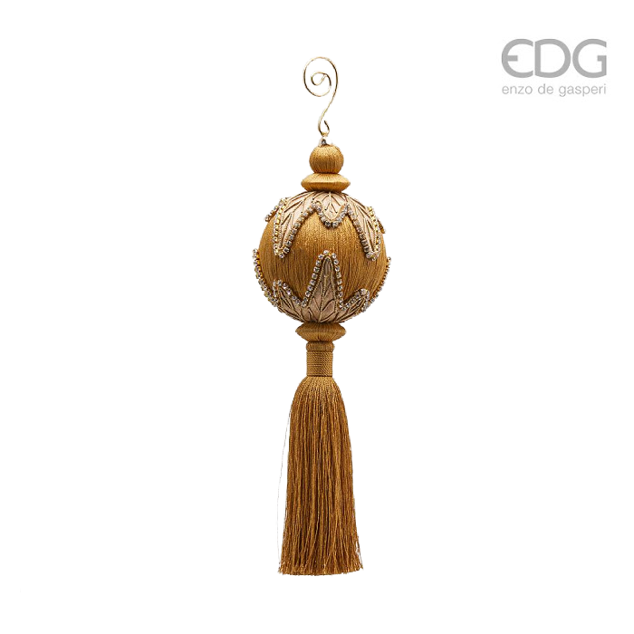 EDG Golden Acanthus Crystal Tassel Bauble