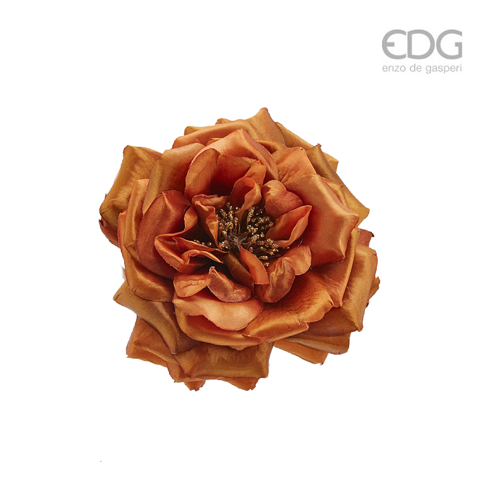 EDG Autumn Dream Rose Clip on Faux Flower Decoration