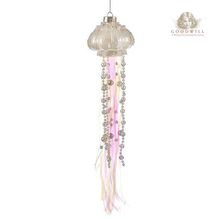 Ethereal Jellyfish Glass Ornament 27cm