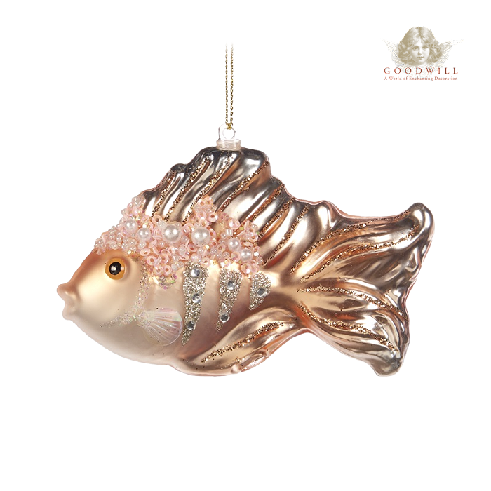 Goodwill Belgium 2022 Golden Pearl Fish Ornament