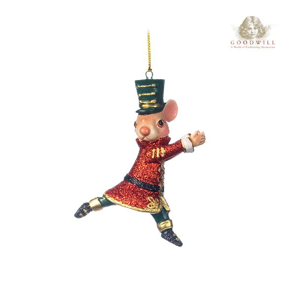 Goodwill Belgium Dancing Nutcracker Mouse Christmas Ornament Fabulous