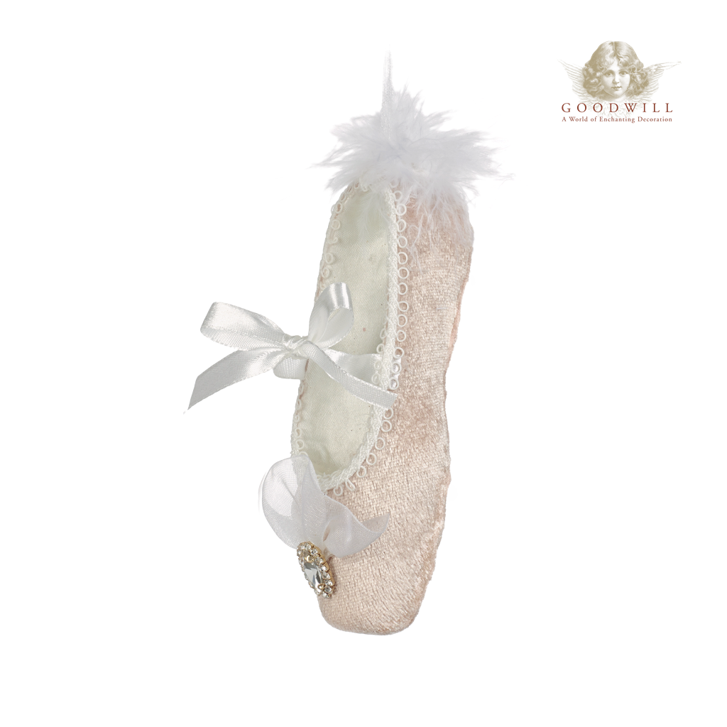 Goodwill Belgium Feather Ballet Slipper Ornament