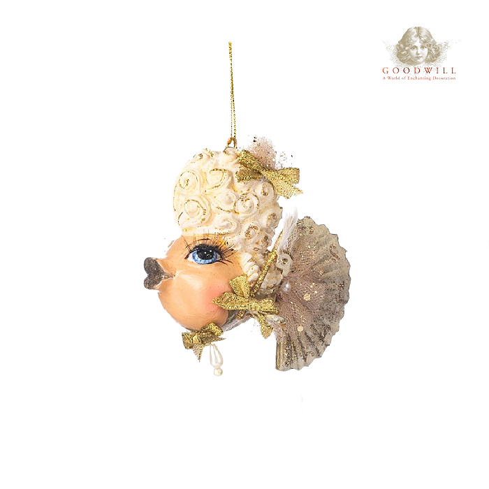 Masked Ball Fan Fish Ocean Theme Ornament