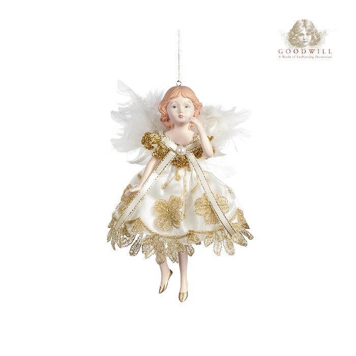 Precious Lace Angel Ornament 7"