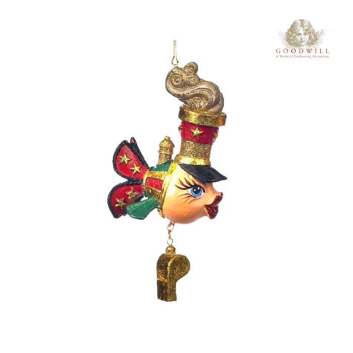 Santa Express Train Conductor Fish Ornament 15cm
