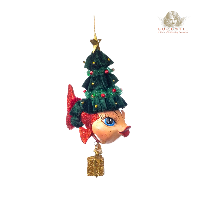Santa Express Xmas Tree Fish Ornament 15cm