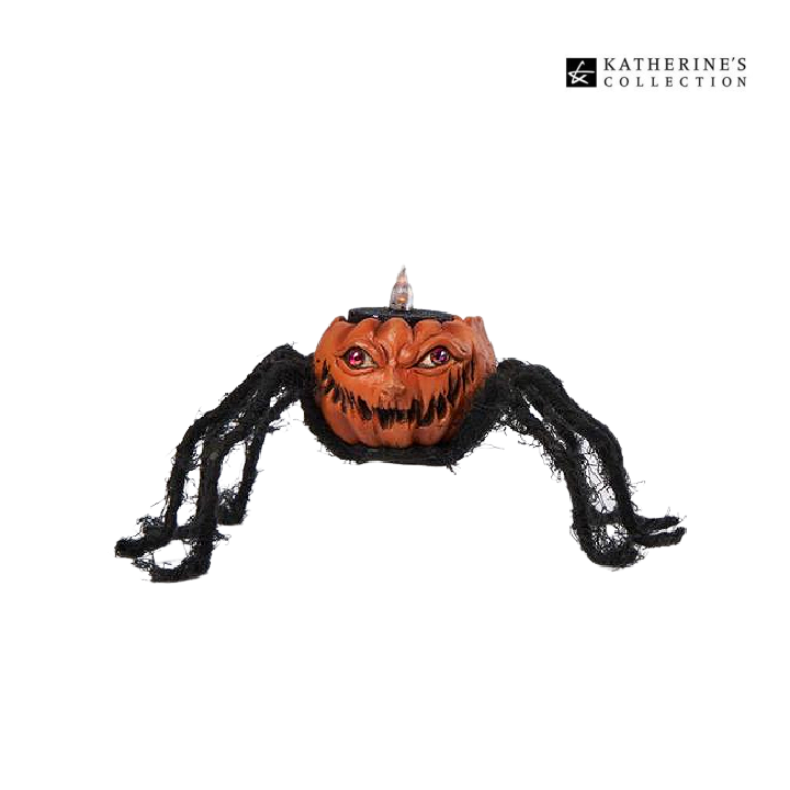 Pumpkin Spider Tealight Holder