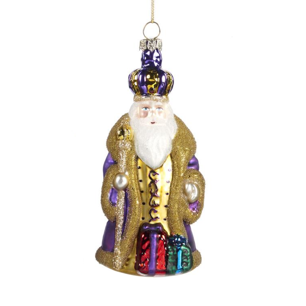 Wise King with Gift Glass Christmas Decoration Shop