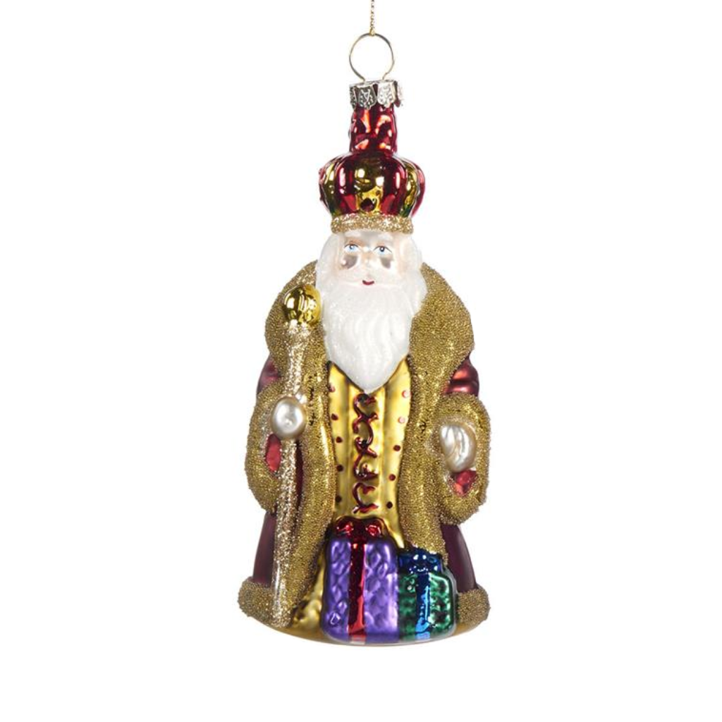 Wise King Glass Christmas Ornament 12.5cm